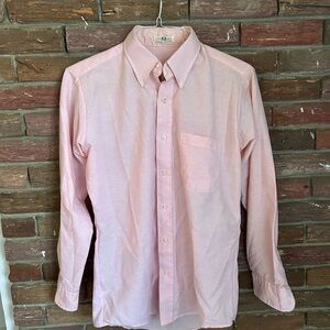 Pink Casual Button Down Shirt with Textured Fabric